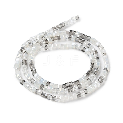 Gradient Color Electroplate Glass Bead Strands GLAA-E042-05-B02-1