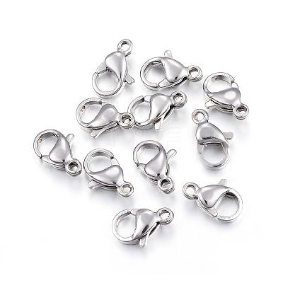 304 Stainless Steel Lobster Claw Clasps STAS-H353-A-02-1