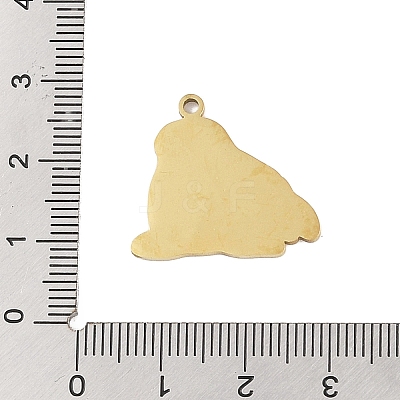 201 Stainless Steel Pendants STAS-C095-07G-1