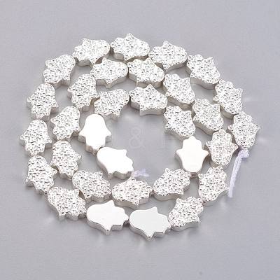 Grade AA Electroplated Non-magnetic Synthetic Hematite Beads Strands G-G780-01S-1