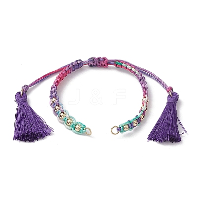 Polyester Braided Bead Bracelet Making AJEW-JB01249-1