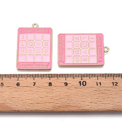 Rack Plating Alloy Enamel Pendants LS-ENAM-N056-430A-1