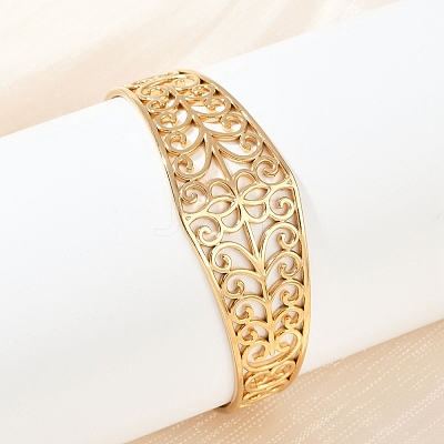 304 Stainless Steel Cuff Bangles for Women BJEW-U045-04G-1