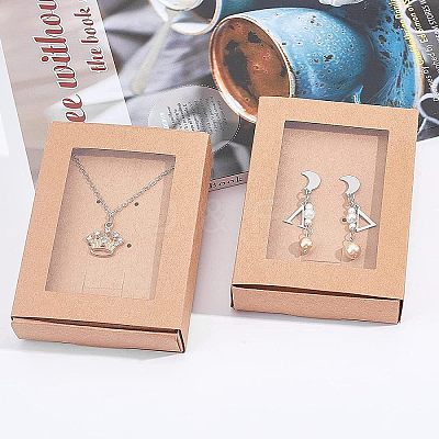 Foldable Drawer Type Creative Kraft Paper Box LS-CON-WH0077-12-1