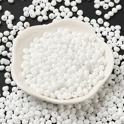 6/0 Opaque Baking Paint Glass Seed Beads SEED-M012-02A-37-1