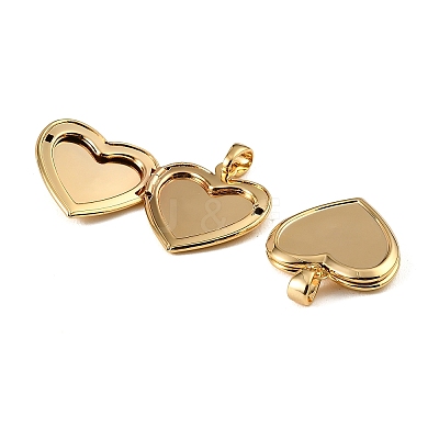 Brass Locket Pendants KK-CBA7157-08G-1
