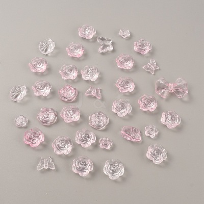 Transparent Acrylic Beads OACR-WH0037-01H-1