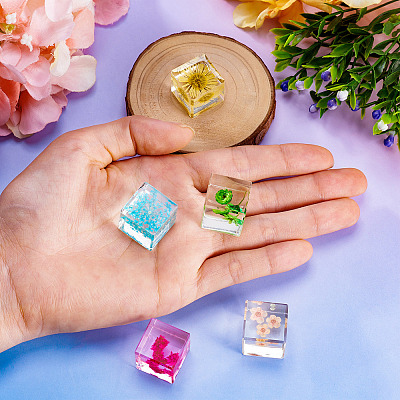 5Pcs 5 Colors Resin Cube Fridge Magnet Home Decoration Accessoriesa FIND-TA0005-87-1