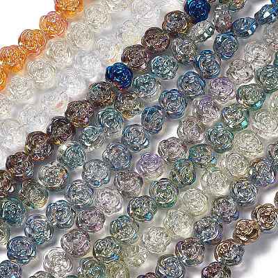 Electroplate Glass Beads Strands EGLA-L040-M-1