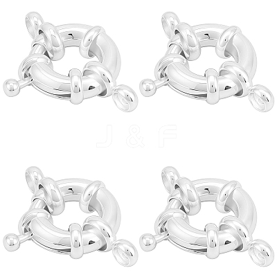 12Pcs Brass Spring Ring Clasps KK-BBC0024-17B-1