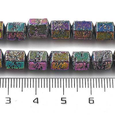 Electroplated Natural Lava Rock Beads Strands G-A251-A01-01A-1