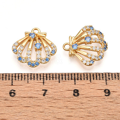 Brass Micro Pave Cubic Zirconia Charms X-KK-N261-102G-1