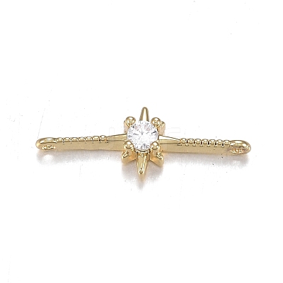 Brass Micro Clear Cubic Zirconia Links ZIRC-F120-096G-1