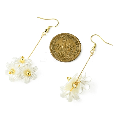 Brass with ABS Imitation Pearl Earrings for Women EJEW-JE05928-1