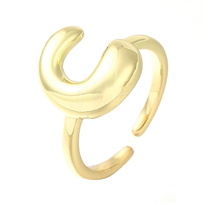 Rack Plating Brass Open Cuff Rings RJEW-S394-01G-C-1