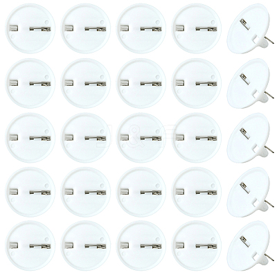 80Pcs Plastic Brooch Base Settings KY-SC0002-39A-1