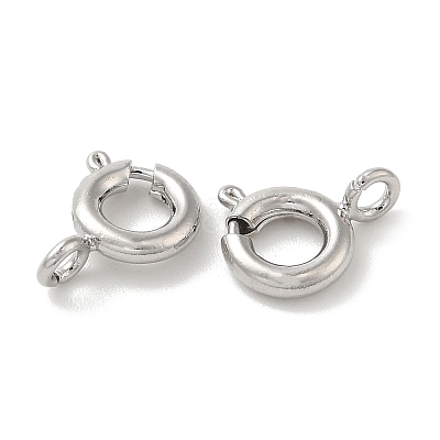 Brass Spring Ring Clasps X-KK-P249-08A-P-1