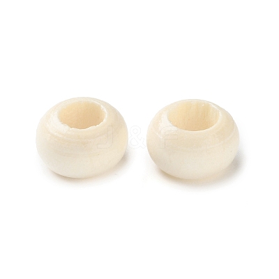 Spray Painted Wooden European Beads WOOD-A029-06A-1