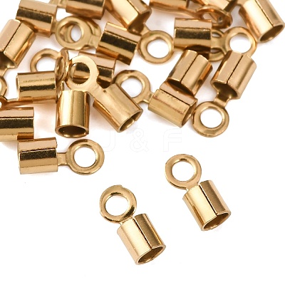 Ion Plating(IP) 304 Stainless Steel Fold Over Crimp Cord Ends STAS-P434-05B-G-1