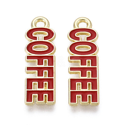 Alloy and Enamel Pendants PALLOY-T093-09C-G-1