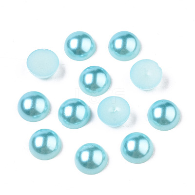 ABS Plastic Imitation Pearl Cabochons SACR-S738-10mm-Z19-1