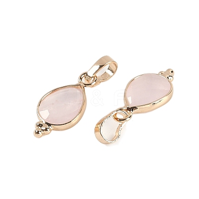 Natural Rose Quartz Faceted Pendans X-KK-L218-004G-03-1