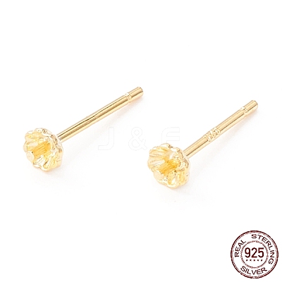 925 Sterling Silver Stud Earring Findings STER-P047-07G-1