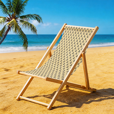 1Pc Anchor Pattern Chair Polycotton Cloth AJEW-GF0015-38G-1