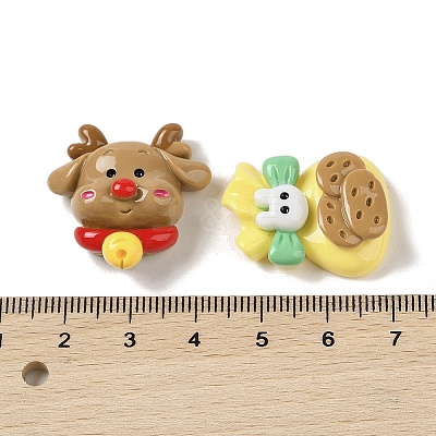 Christmas Opaque Resin Decoden Cabochons RESI-S391-07-1