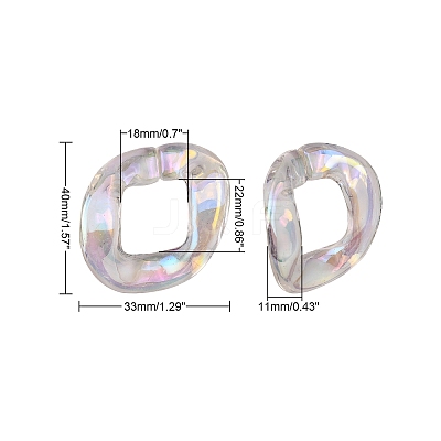 Transparent Acrylic Linkings Rings LS-PACR-N010-038A-01-1