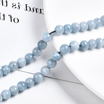 Dyed Natural Quartz Round Bead Strands X-G-R173-6mm-03-1