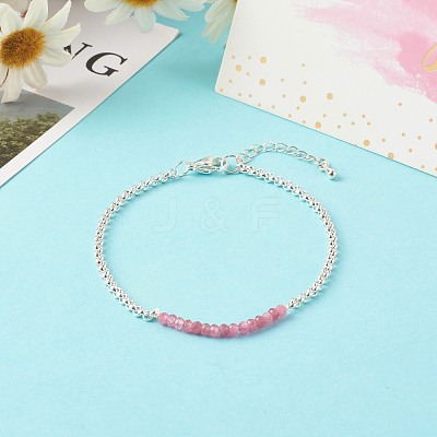 Natural Tourmaline Beaded Bracelets BJEW-JB06384-04-1