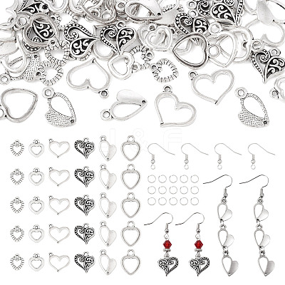 DIY Heart Earring Making Kit DIY-TA0005-40-1