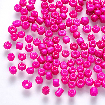 12/0 Baking Paint Glass Round Seed Beads SEED-S036-01A-03-1