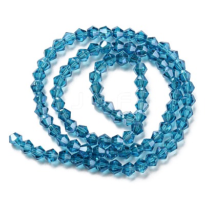 Transparent Electroplate Glass Beads Strands EGLA-A039-T2mm-A01-1
