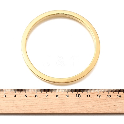 Brass Plain Bangles for Women BJEW-D339-01G-1