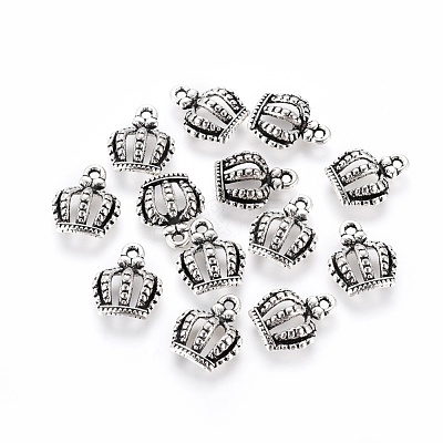 Tibetan Style Alloy Crown Charms EBB054Y-NF-1