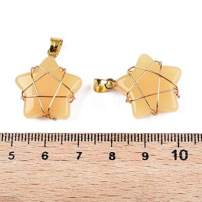 Lampwork Pendants GLAA-T023-06E-1