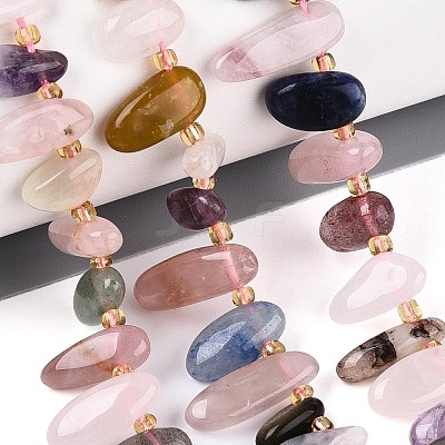 Natural Mixed Gemstone Beads Strands G-Z091-A27-1
