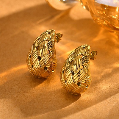 304 Stainless Steel Stud Earring PW-WGE3A18-01-1