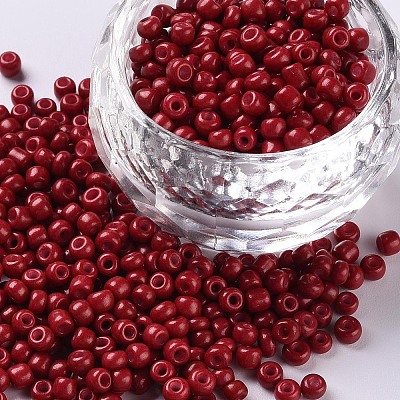 Baking Paint Glass Seed Beads SEED-S003-K14-1