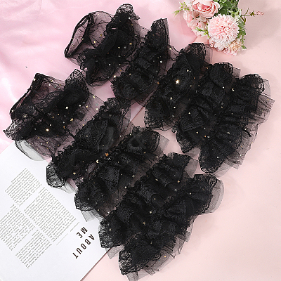 Polyester Lace Leg Sleeves AJEW-WH20080-23A-1