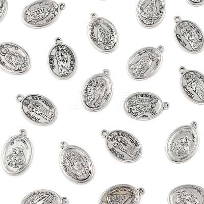 30Pcs 6 Styles Religion Tibetan Style Alloy Pendants FIND-FS0005-01-1
