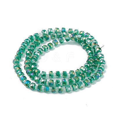 Transparent Electroplate Glass Beads Strands EGLA-F153-AB05-1