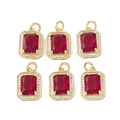 Brass Glass Charms LS-ZIRC-F116-09A-G-1