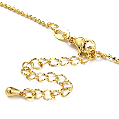 Long-Lasting Plated Brass Ball Chain Necklaces NJEW-G105-01G-1