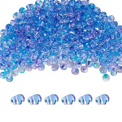 45G Transparent Baking Paint Glass Seed Beads SEED-SZ0001-028H-1