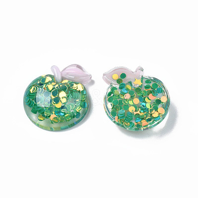 Autumn Theme Transparent Epoxy Resin Cabochons CRES-N034-01-1