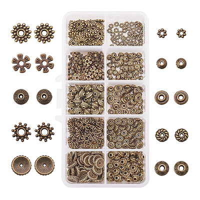 Tibetan Style Alloy Spacer Beads TIBE-PH0003-01-1