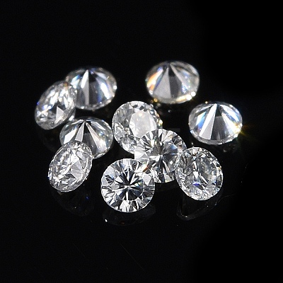 White D Color Round Cut Loose Moissanite Stones RGLA-WH0016-01M-1